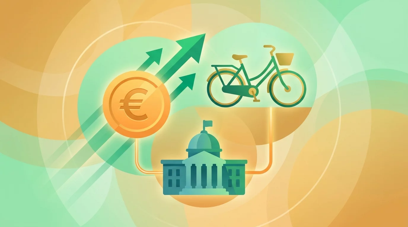Symbole euro et velo illustrant les aides financieres