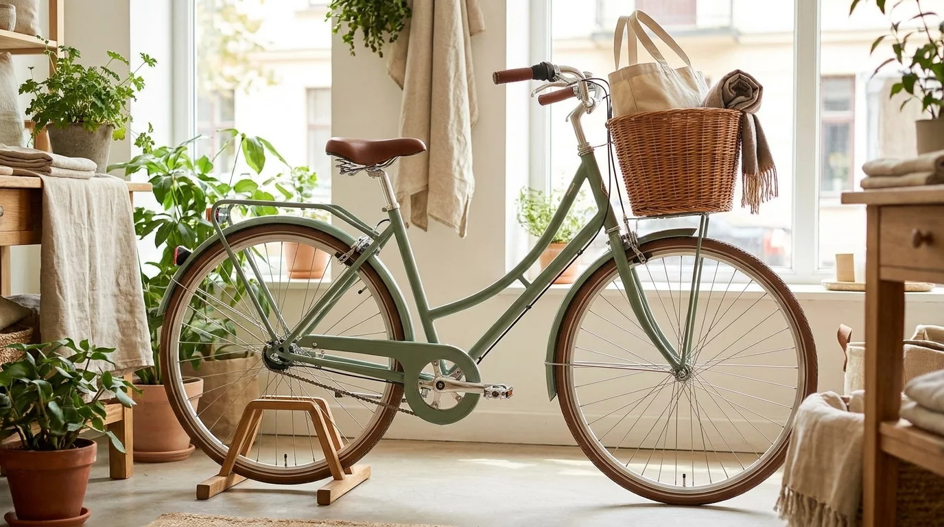 Velo de ville cadre bas elegant pour femme